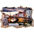 Adesivi murali panorama - Adesivo Panorama paesaggio urbano della città di Bruges - ambiance-sticker.com