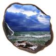 Adesivi murali panorama - Adesivo Tempesta sul mare - ambiance-sticker.com