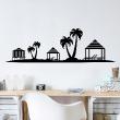 Adesivi murali design - Adesivo cottage e palme da cocco - ambiance-sticker.com
