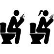 Adesivi de pareti per WC - Adesivo Servizi igienici uomo e donna - ambiance-sticker.com