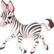 Adesivi murali bambini - Adesivi elegante zebra - ambiance-sticker.com
