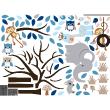 Adesivi murali Animali - Adesivo toccare gli animali nella giungla - ambiance-sticker.com