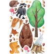 Adesivi murali Animali - Adesivi animali raccoglitori di nocciole - ambiance-sticker.com