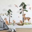 Adesivi murali Animali - Adesivo animali nell'acquerello della foresta carino - ambiance-sticker.com