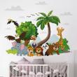 Adesivi murali Animali - Adesivo animali felice in gruppo - ambiance-sticker.com
