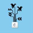 Adesivi Albero con uccelli - ambiance-sticker.com