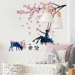 Adesivi murali per bambini - Adesivo albero delle farfalle e altalena - ambiance-sticker.com