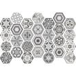 adesivi piastrelle esagoni - Adesivo piastrelle esagonali sfumature di grigio mosaico - ambiance-sticker.com