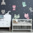 Adesivi murali per bambini - Adesivi gatti pazzi - ambiance-sticker.com