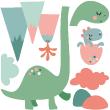 Adesivi murali per bambini - Adesivo dinosauri in montagna - ambiance-sticker.com