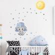 Adesivi murali per bambini - Adesivos bellissimo elefante lunare e 70 stelle - ambiance-sticker.com