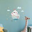 Adesivi murali per bambini - Adesivos elefante marinaio + 100 stelle - ambiance-sticker.com