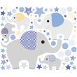 Adesivi murali Animali - Adesivo adorabili elefanti - ambiance-sticker.com