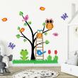 Adesivi murali per bambini - Adesivos bambino albero di gufi - ambiance-sticker.com