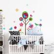 Adesivi murali per bambini - Adesivos albero bambino e fiori del paradiso - ambiance-sticker.com