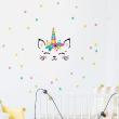 Adesivi murali per bambini - Adesivos bambino caticorno e 30 stelle - ambiance-sticker.com