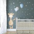 Adesivi murali per bambini - Adesivi divertenti giraffe e palloncini - ambiance-sticker.com