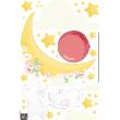 Adesivi murali Animali - Adesivo coniglietto stella e luna - ambiance-sticker.com