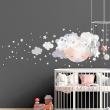 Adesivi murali per bambini - Adesivi luna bohémien, nuvole e stelle - ambiance-sticker.com