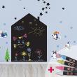 Adesivi murali Natale - Adesivos Natale pinguini + ardesia casa + 4 gessi liquidi - ambiance-sticker.com