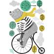 Adesivi murali Animali - Adesivo orsacchiotto che cammina - ambiance-sticker.com
