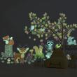 Adesivi murali per bambini - Adesivos fosforescente animali nella foresta autunnale - ambiance-sticker.com