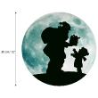Adesivi fosforescente - Adesivo luna fosforescente + babbo natale e la sua cappa regalo - ambiance-sticker.com