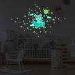 Adesivi murali per bambini - Adesivos fosforescente orso pilota + 50 stelle - ambiance-sticker.com