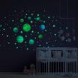 Adesivi murali per bambini - Adesivi fosforescente pianeta adesivi del sistema solare + 200 stelle - ambiance-sticker.com