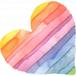 Carta da parati preincollata - Carta da parati preincollata - cuore arcobaleno - ambiance-sticker.com