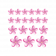 Adesivi auto - Adesivo auto un sacco di fiori rosa - ambiance-sticker.com