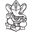 Adesivi etnico design - Adesivo etnico yoga elefante - ambiance-sticker.com