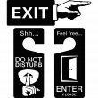 Adesivi di porte - Adesivo di porta Exit Do not disturb Enter - ambiance-sticker.com