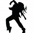 Adesivi murali di fugure umane - Adesivo silhouette rastaman - ambiance-sticker.com