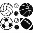 Adesivi sport e calcio - Adesivo murali set di palle di sport - ambiance-sticker.com