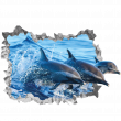 Adesivi murali panorama - Adesivo panorama delfini nell'oceano - ambiance-sticker.com