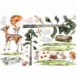 Adesivi murali Animali - Adesivo animali nell'acquerello della foresta carino - ambiance-sticker.com