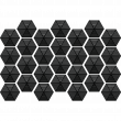 Adesivi piastrelle di cemento esagonali - Adesivi piastrelle di cemento esagonali design nero - ambiance-sticker.com