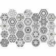 Adesivi piastrelle di cemento esagonali - Adesivo piastrelle esagonali sfumature di grigio mosaico - ambiance-sticker.com