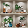 Adesivi murali 3D - Adesivo effetto 3D piante e oggetti di design - ambiance-sticker.com