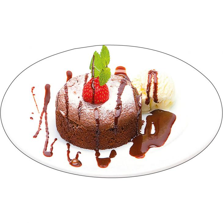 Adesivi murali per la cucina - Adesivo decorativo piastra con torta al cioccolato - ambiance-sticker.com