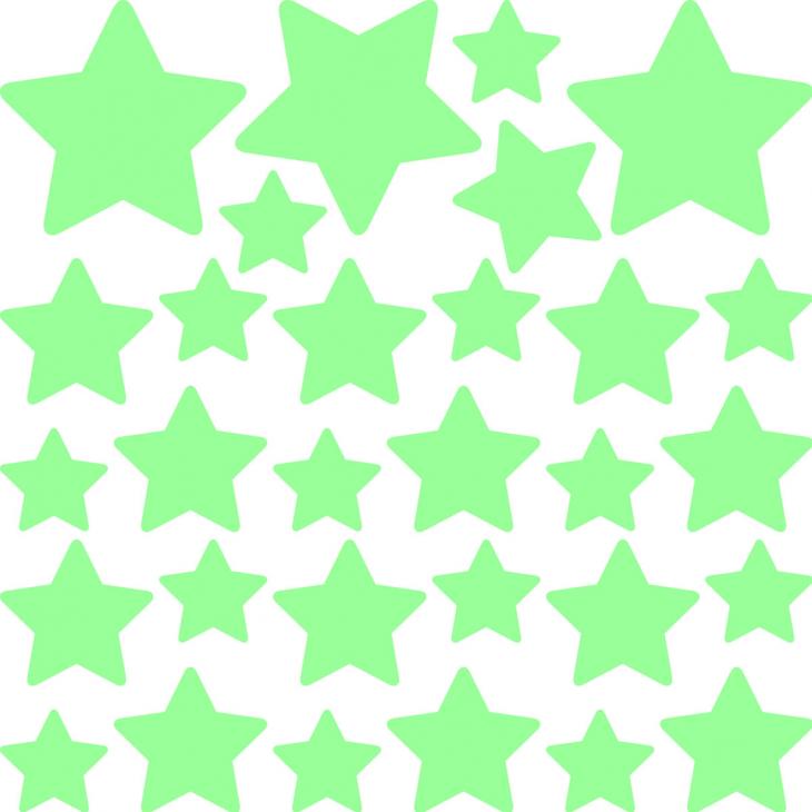 Adesivi fosforescente - Adesivo murali mini serie di 30 stelle - ambiance-sticker.com