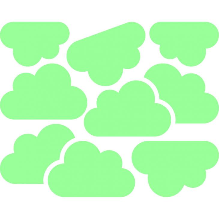 Adesivi fosforescente - Adesivo murali nuvole - ambiance-sticker.com