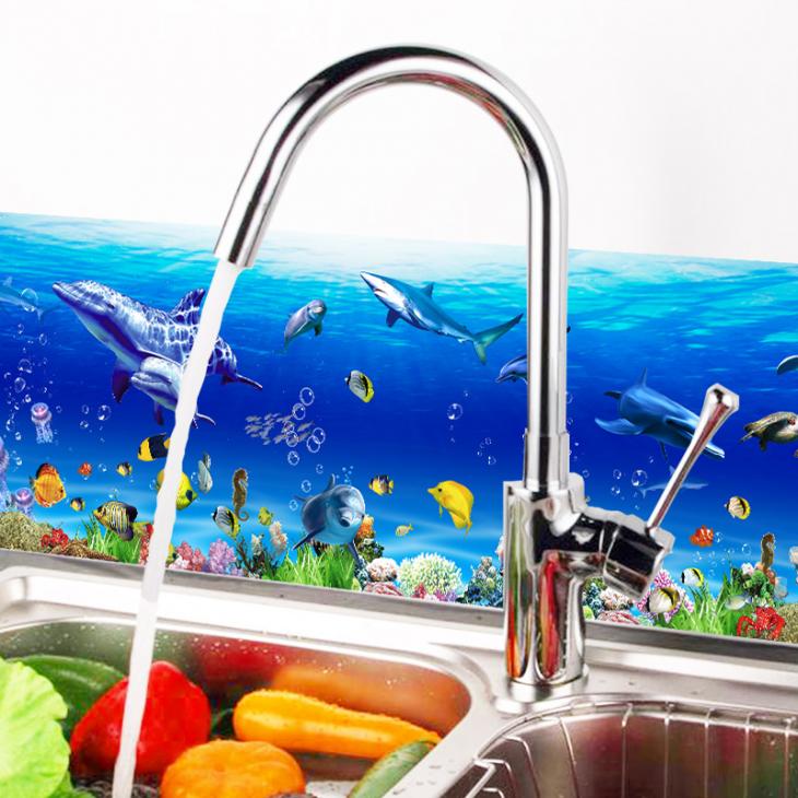 Adesivi de pareti per bagno - Adesivo bagno delfino, squalo, balena e pesce esotico - ambiance-sticker.com