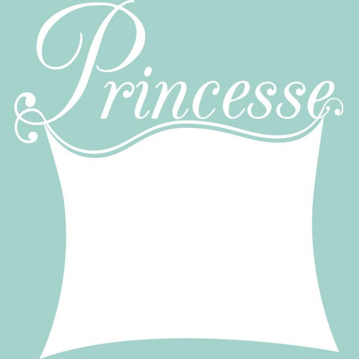 Adesivi lavagne - Adesivo murali Ardesia Design Princesse - ambiance-sticker.com