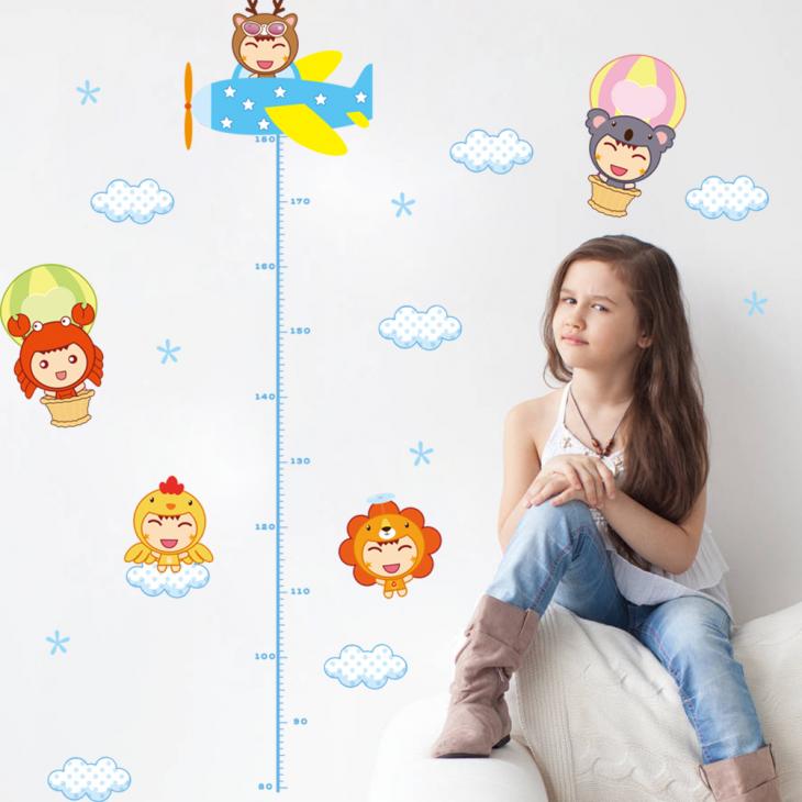 Adesivi murali per bambini - Adesivi Tesa bambini travestiti in animali - ambiance-sticker.com