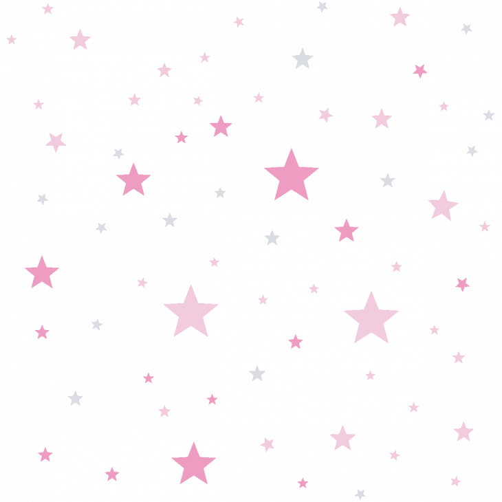 Adesivi bambini  - 100 adesivi stelle rosa - ambiance-sticker.com