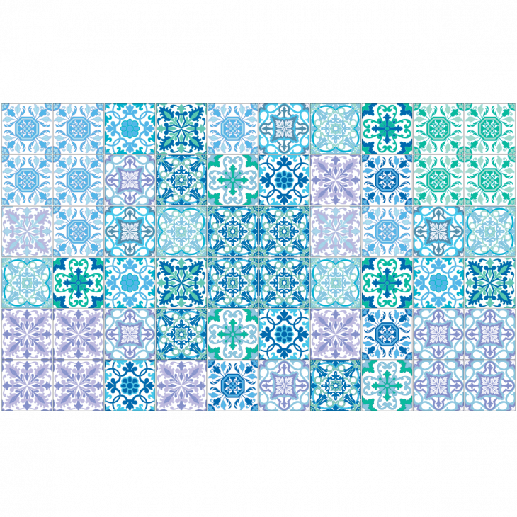 adesivi piastrelle di cemento - 60 adesivo piastrelle azulejos vintage mediterraneo - ambiance-sticker.com