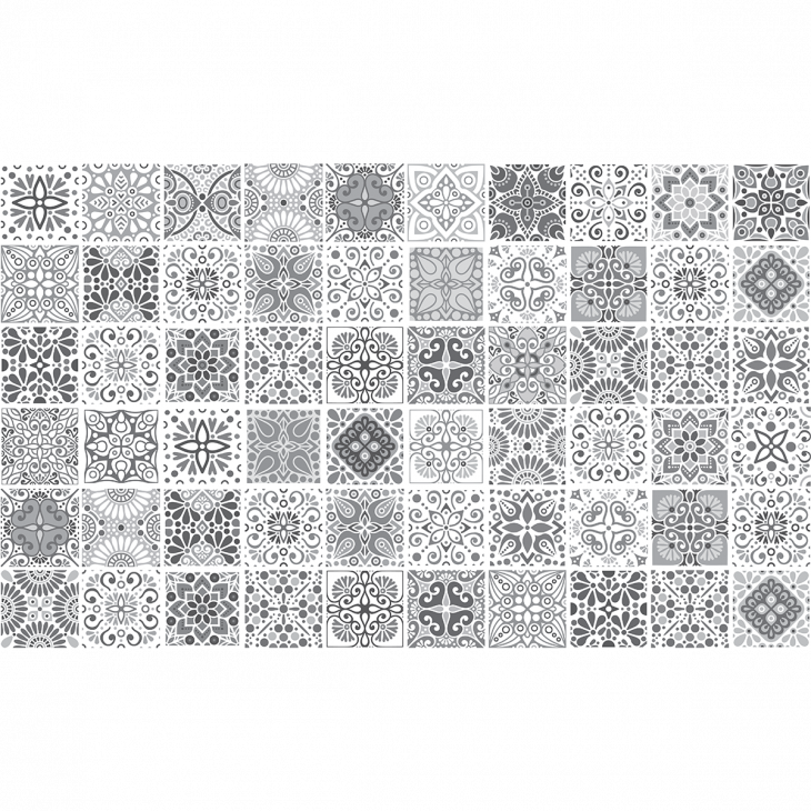 adesivi piastrelle di cemento - 60 adesivo piastrelle azulejos yanina - ambiance-sticker.com