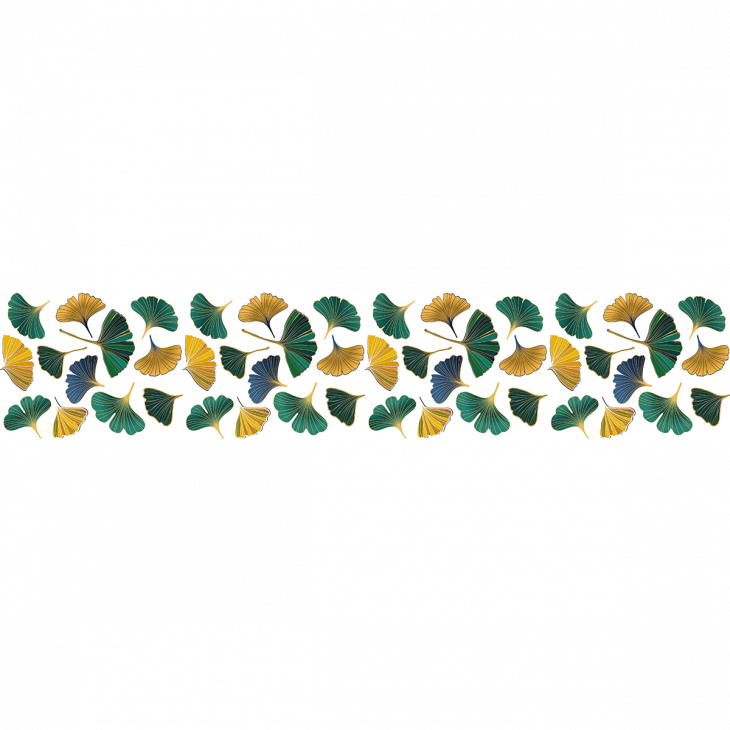 Adesivi oscuranti - Vetrofania foglie di ginkgo autunnali XL - ambiance-sticker.com